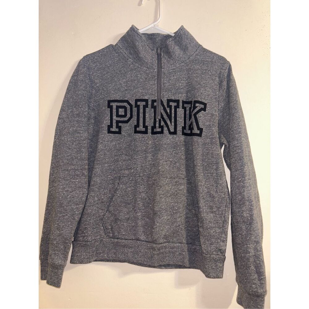 Victoria secret pink 3/4 zip hoodie size medium